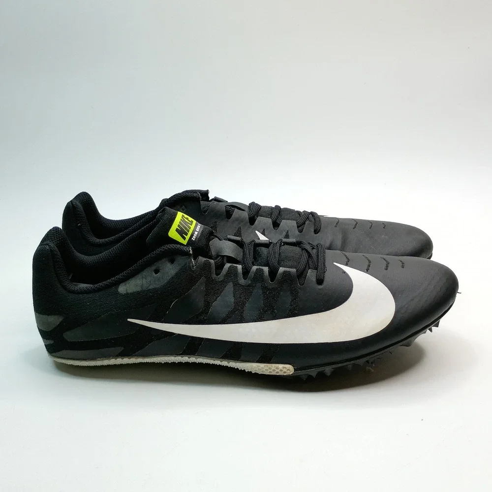 Nike Zoom Rival S 8 Racing Spikes Men Size 12 Black White Track Shoes